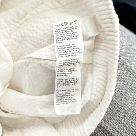 Madewell White Corduroy Cotton Blend High Waist Emmett Wide Leg Crop Pants 25 - Picture 7 of 7